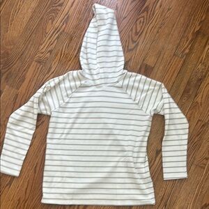 Striped Cream Hoodie Sweater